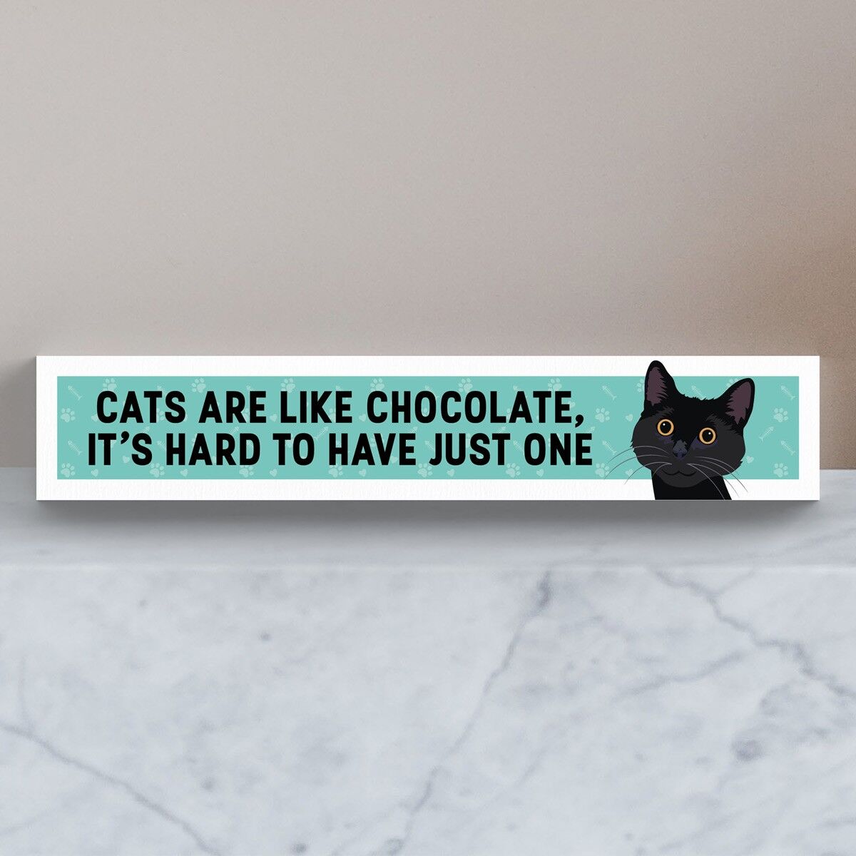 P6127 - Black Cats Are Like Chocolate Hard To Have One Katie Pearson Artworks Wooden Momento Block