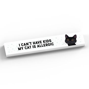 P6128 - Mon chat noir est allergique aux enfants Katie Pearson Artworks Bloc Momento en bois 2