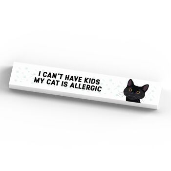 P6128 - Mon chat noir est allergique aux enfants Katie Pearson Artworks Bloc Momento en bois 4