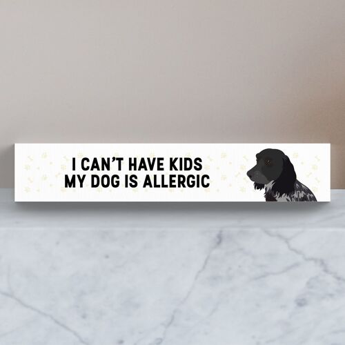 P6137 - My Cocker Spaniel Is Allergic To Kids Katie Pearson Artworks Wooden Momento Block