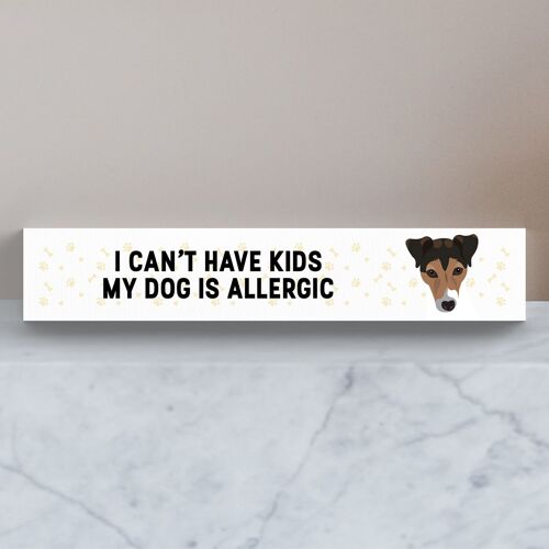 P6158 - My Jack Russell Is Allergic To Kids Katie Pearson Artworks Wooden Momento Block