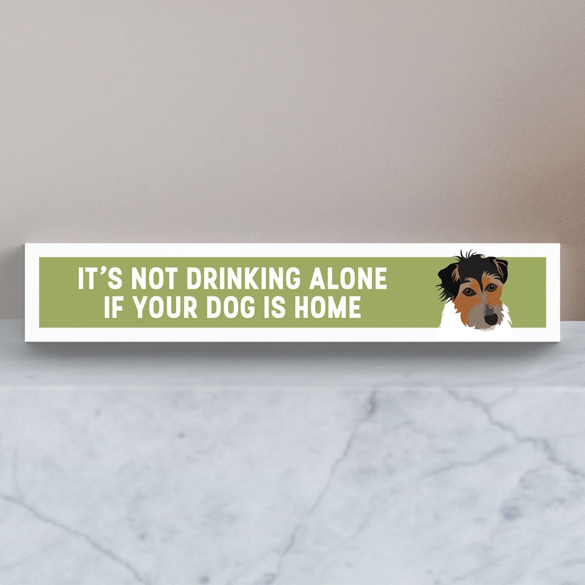 P6159 - Jack Russell no bebe solo Katie Pearson Artworks bloque Momento de madera