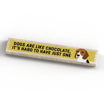 P6191 - Beagle Like Chocolate Hard To Have One Katie Pearson Artworks Bloc Momento en bois 2
