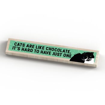 P6218 - Les chats noirs et blancs sont comme du chocolat Difficile d'avoir un bloc Momento en bois Katie Pearson Artworks 3