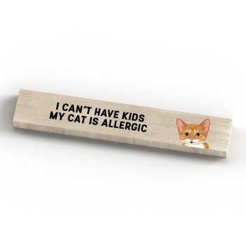P6225 - Mon chaton tigré au gingembre est allergique aux enfants Katie Pearson Artworks Bloc Momento en bois 4