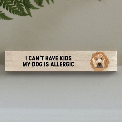 P6234 - My Cockapoo Is Allergic To Kids Katie Pearson Artworks Wooden Momento Block