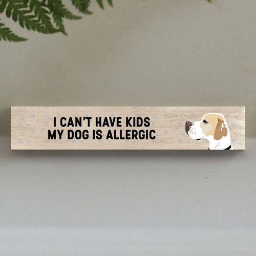 P6246 - My English Pointer Is Allergic To Kids Katie Pearson Artworks Wooden Momento Block