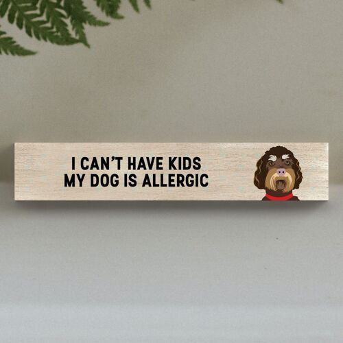 P6261 - My Labradoodle Is Allergic To Kids Katie Pearson Artworks Wooden Momento Block