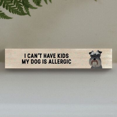 P6270 - Il mio Schnauzer è allergico ai bambini Katie Pearson Opere in legno Momento Block