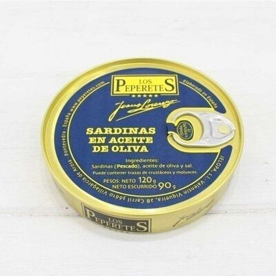 Sardine all'huile d'olive 120gr (5-7 pezzi). Le Peperete