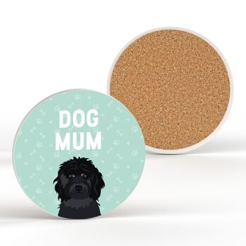 P6338 - Cockapoo Dog Mum Kate Pearson Illustration Céramique Circle Coaster Dog Themed Gift 2