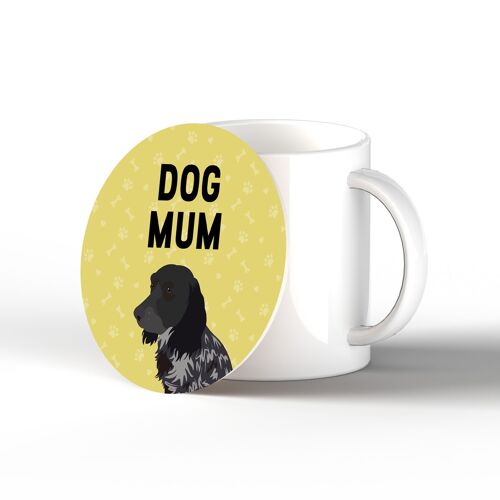 P6344 - Cocker Spaniel Dog Mum Kate Pearson Illustration Ceramic Circle Coaster Dog Themed Gift