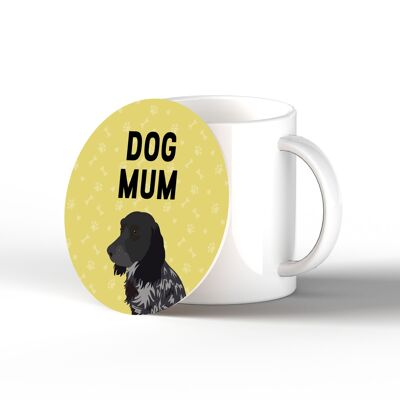 P6344 – Cocker Spaniel Dog Mum Kate Pearson Illustration Keramik Kreis Untersetzer Geschenk mit Hundemotiv