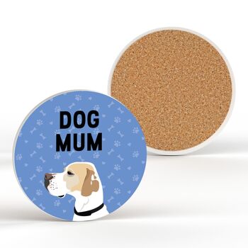 P6365 - English Pointer Dog Mum Kate Pearson Illustration Céramique Circle Coaster Dog Themed Gift 2