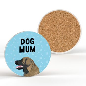 P6398 - Leonberger Dog Mum Kate Pearson Illustration Céramique Circle Coaster Dog Themed Gift 2