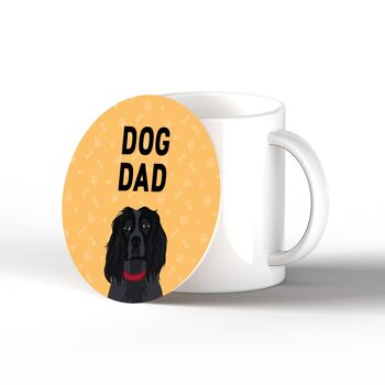 P6421 - Spaniel Dog Dad Kate Pearson Illustration Céramique Circle Coaster Dog Themed Gift 1