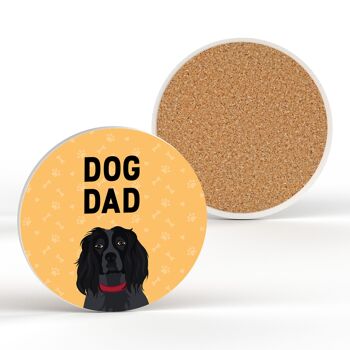 P6421 - Spaniel Dog Dad Kate Pearson Illustration Céramique Circle Coaster Dog Themed Gift 2