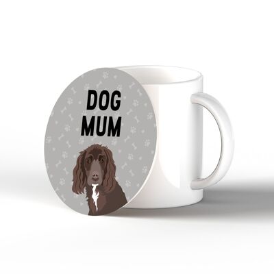 P6443 - Working Cocker Dog Mum Kate Pearson Illustration Ceramic Circle Coaster Dog Themed Gift