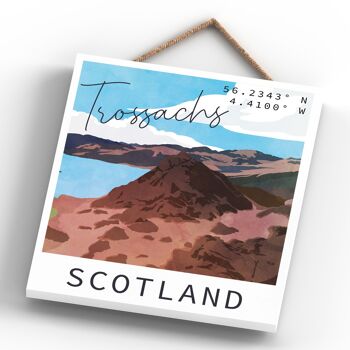 P6487 - Trossachs Nature Reserve Scotlands Landscape Illustration Plaque en bois 4