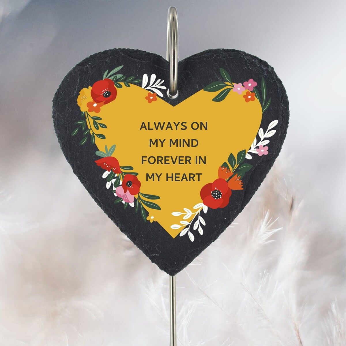 P6522_T - On My Mind Poppy Yellow Memorial Grave Marker