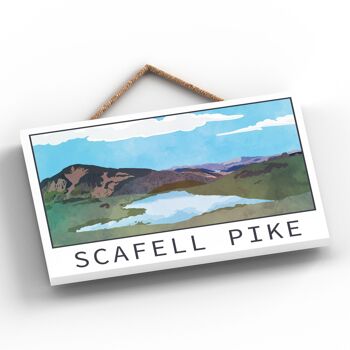 P6528 - Scaffel Pike Mountain Illustration The Lake District Artkwork Plaque décorative à suspendre pour la maison 2