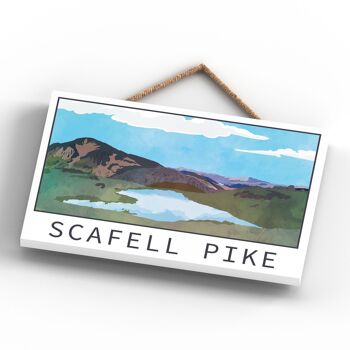 P6528 - Scaffel Pike Mountain Illustration The Lake District Artkwork Plaque décorative à suspendre pour la maison 4