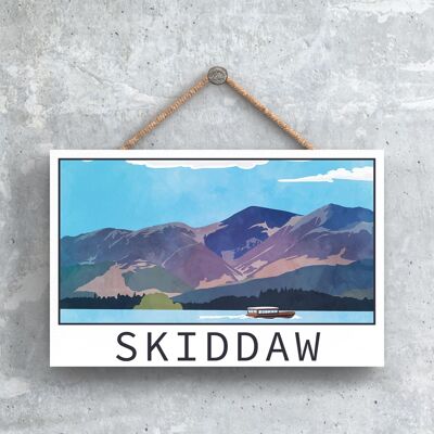 P6529 - Skiddaw Mountain Illustration The Lake District Artkwork Plaque décorative à suspendre pour la maison