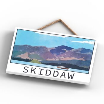 P6529 - Skiddaw Mountain Illustration The Lake District Artkwork Plaque décorative à suspendre pour la maison 3
