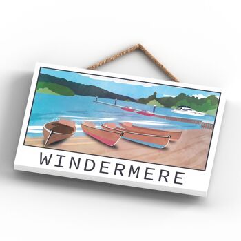 P6531 - Windermere Lake Illustration The Lake District Artkwork Plaque décorative à suspendre pour la maison 4