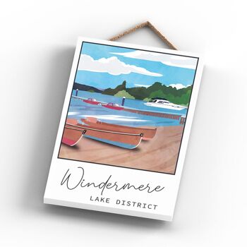 P6535 - Windermere Lake Illustration The Lake District Artkwork Plaque décorative à suspendre pour la maison 3
