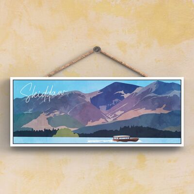 P6549 - Skiddaw Mountain Illustration The Lake District Artkwork Plaque décorative à suspendre pour la maison