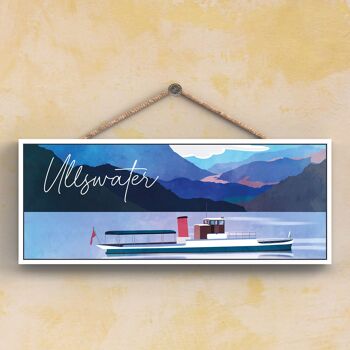 P6550 - Ullswater Lake Illustration The Lake District Artkwork Plaque décorative à suspendre pour la maison 1