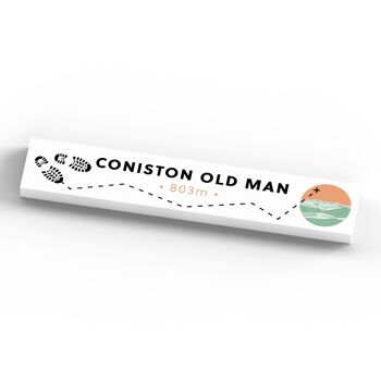P6606 - Coniston Old Man 803m Montagne Randonnée Lake District Illustration Imprimée Sur Plaque Souvenir Décorative En Bois 4