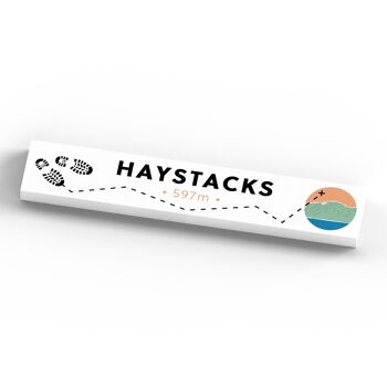 P6610 - Haystacks 597m Montagne Randonnée Lake District Illustration Imprimée Sur Plaque Souvenir Décorative En Bois 4