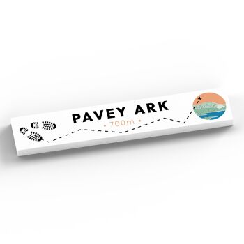 P6613 - Pavey Park 700m Montagne Randonnée Lake District Illustration Imprimée Sur Plaque Souvenir Décorative En Bois 2