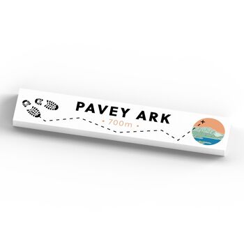P6613 - Pavey Park 700m Montagne Randonnée Lake District Illustration Imprimée Sur Plaque Souvenir Décorative En Bois 4