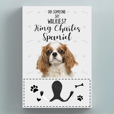 P6643 - Crochet mural à thème Walkies King Charles Spaniel
