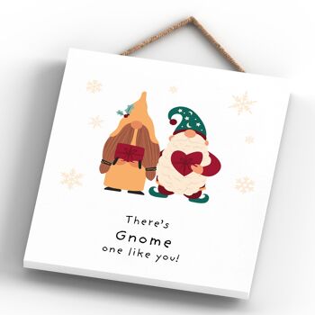 P6706 - There's Gnome Like You Funny Gonk Festive Wooden Plaque Christmas Decor 4