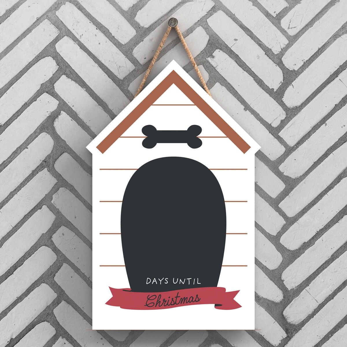 P6841 – TAGE BIS WEIHNACHTEN HUND HAUSTIER WEIHNACHTSDEKORATION HOLZPLAKETTE