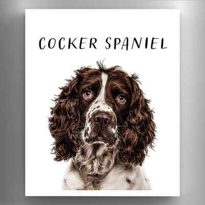 P6970 - Cocker Spaniel Gruff Pawtraits Fotografía de perro Impreso Imán de madera Decoración para el hogar con temática de perro