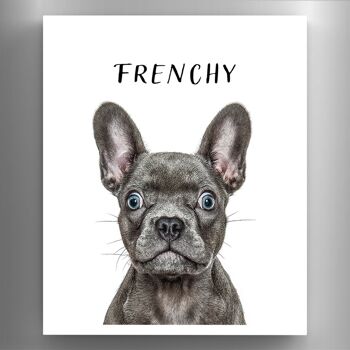 P6974 - Frenchy Gruff Pawtraits Dog Photography Imprimé Aimant en bois Chien Décoration d'intérieur sur le thème