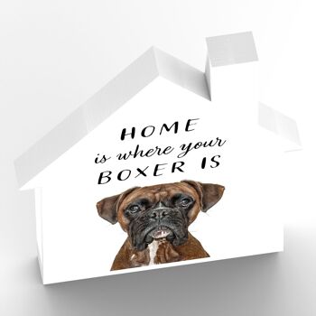 P6988 - Boxer Gruff Pawtraits Dog Photography Imprimé Maison en bois Chien Décoration d'intérieur sur le thème 2