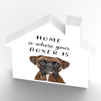 P6988 - Boxer Gruff Pawtraits Dog Photography Imprimé Maison en bois Chien Décoration d'intérieur sur le thème 4