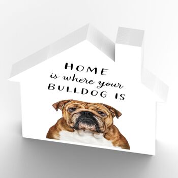 P6989 - Bulldog Gruff Pawtraits Dog Photography Imprimé Maison en bois Chien Décoration d'intérieur sur le thème 4