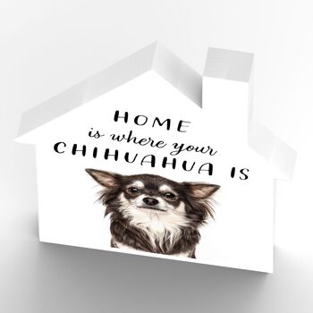 P6990 - Chihuahua Gruff Pawtraits Dog Photography Imprimé Maison en bois Chien Décoration d'intérieur sur le thème 4