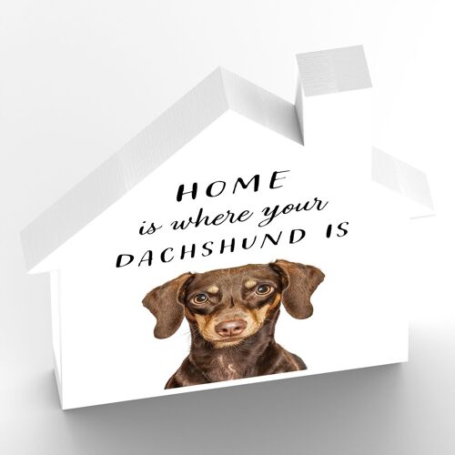 P6993 - Dachshund Gruff Pawtraits Dog Photography Printed Wooden House Dog Themed Home Decor