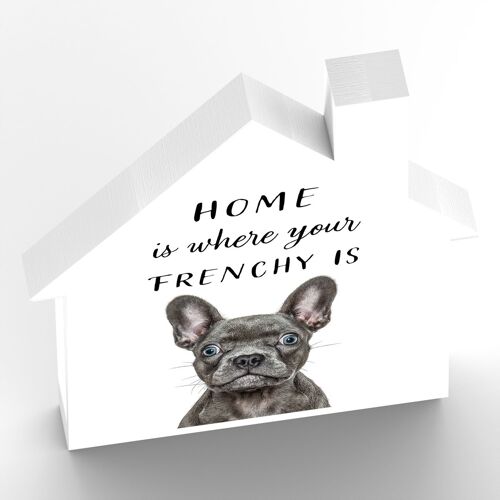 P6995 - Frenchy Gruff Pawtraits Dog Photography Printed Wooden House Dog Themed Home Decor
