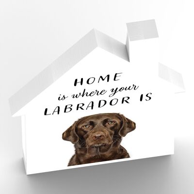 P6998 – Labrador Gruff Pawtraits Hundefotografie bedrucktes Holzhaus mit Hundemotiv als Heimdekoration