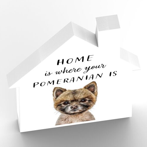 P7000 - Pomeranian Gruff Pawtraits Dog Photography Printed Wooden House Dog Themed Home Decor