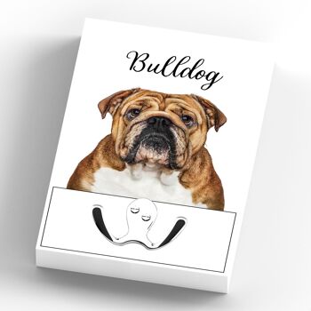 P7010 - Bulldog Gruff Pawtraits Dog Photography Imprimé Crochet de plomb en bois Décoration de maison sur le thème du chien 3